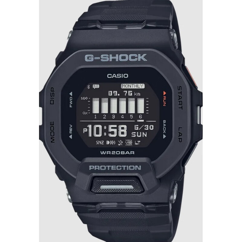 卡西欧casio男士手表电子腕表gshock防水200m蓝牙计步led背光gbd2001
