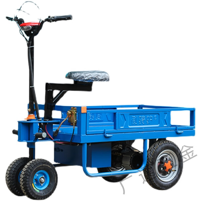 拉板车拉货电动平板车四轮电动手推车拉货搬运工地电瓶车进电梯拖车小