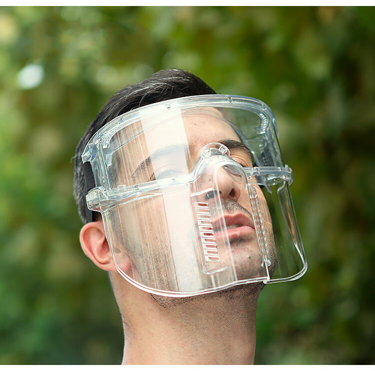 防灰尘面具 防油面罩防护面罩全脸面部防护防飞溅防灰尘打磨冲击透明