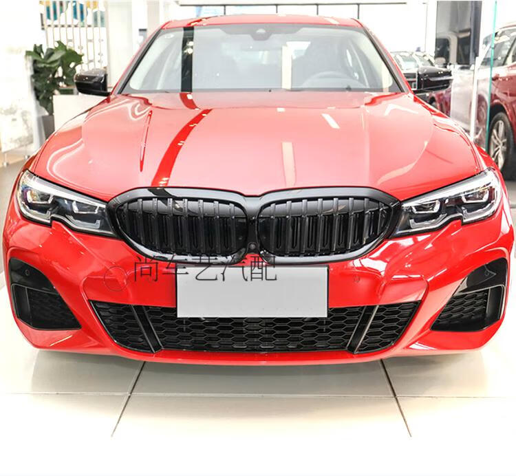 适用于宝马新款3系g28前杠320li格栅325i装饰条330风网g20雾灯框m罩副