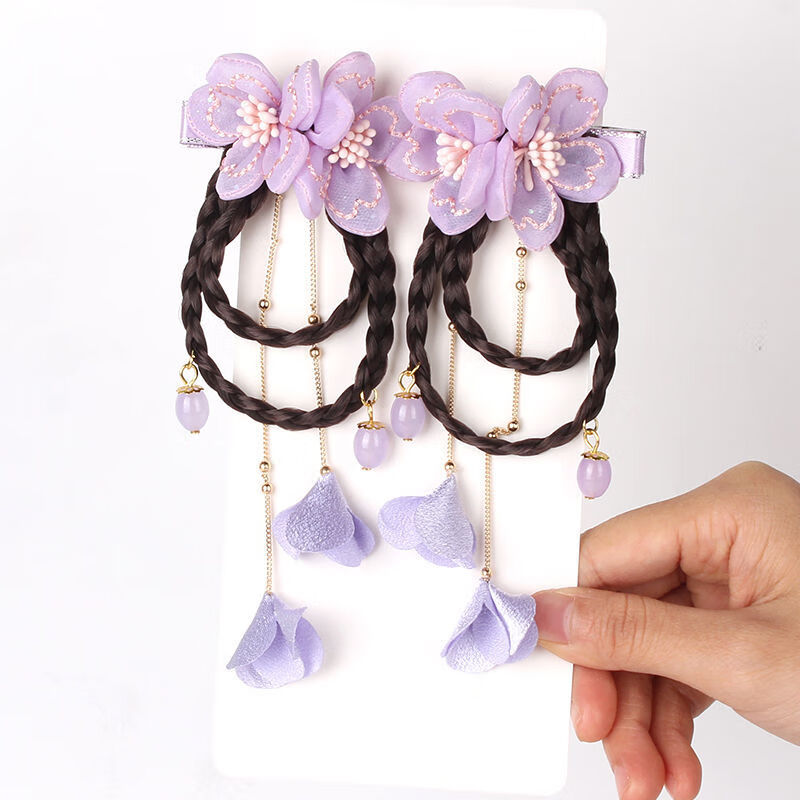 喜莱缘儿童发夹头饰小女孩头花可爱女童发夹发饰红色过年新年秋冬新款