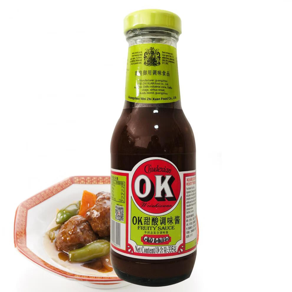 胜牌ok甜酸酱335gok汁味当家ok甜酸调味酱克英式风味调料酸甜酱1瓶