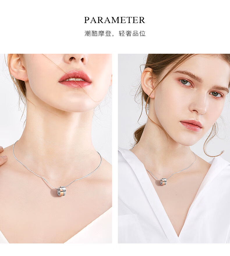 centurykindle小ck分色转运珠情侣项链一对小蛮腰项链女毛衣链情人节