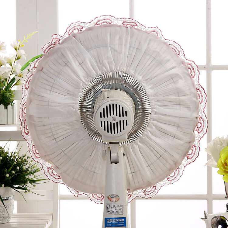 电风扇罩子防尘罩落地式家用布艺电扇套子包圆形蕾丝吊扇保护罩维纳斯