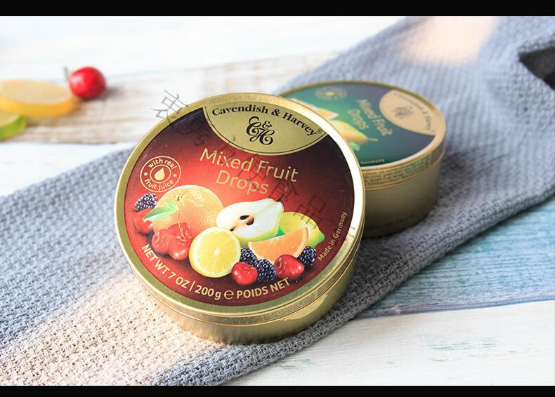 嘉云水果糖混合水果味嘉云糖薄荷硬糖喜糖铁盒罐礼盒糖果 可乐味175g