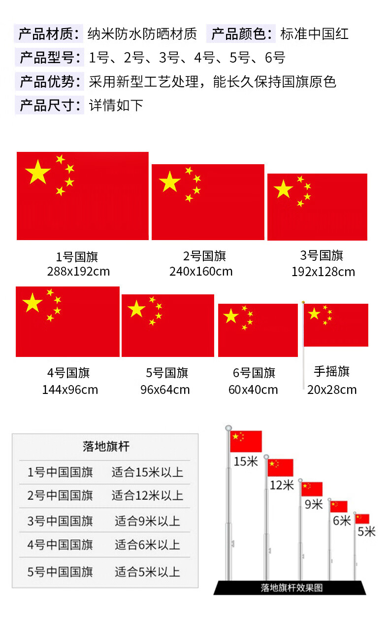 中国国旗 标准图片
