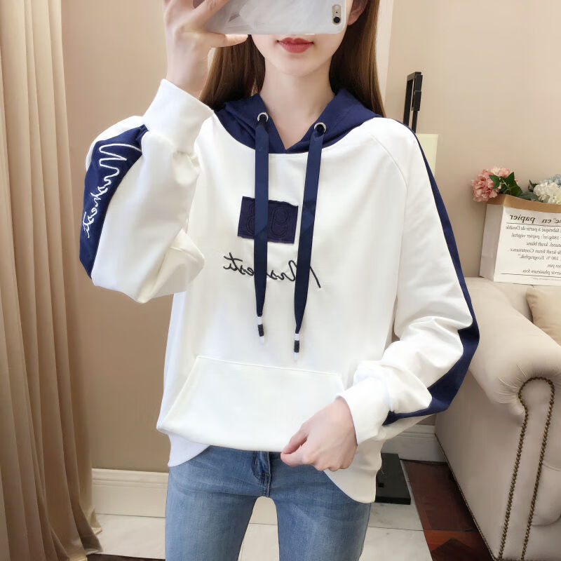 高品质秋季连帽卫衣女2021新款学生连帽卫衣少女2021新款韩版宽松初中