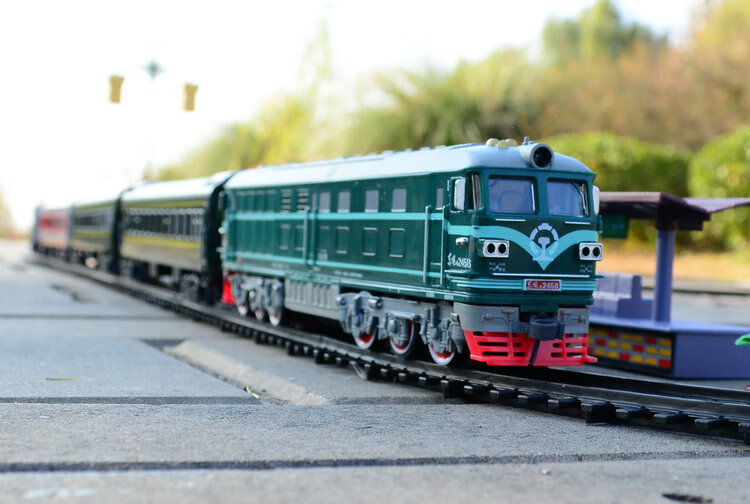 超长仿真电动轨道蒸汽高铁绿皮小火车模型儿童男女孩玩具 精致版金温