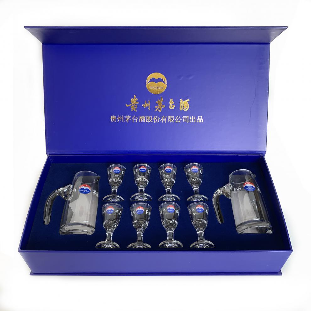 茅台白酒一口杯品酒杯分酒壶10小酒杯礼盒定制6壶150ml12杯散装