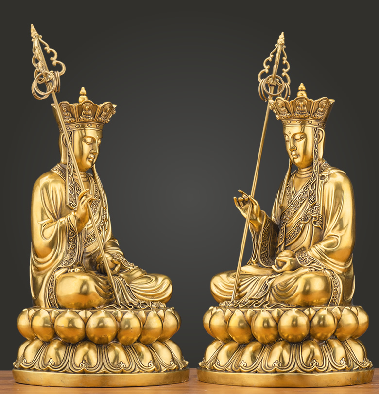 山地藏菩萨座像佛堂摆件地藏菩萨像 19寸圆形宝珠地藏王菩萨【图片