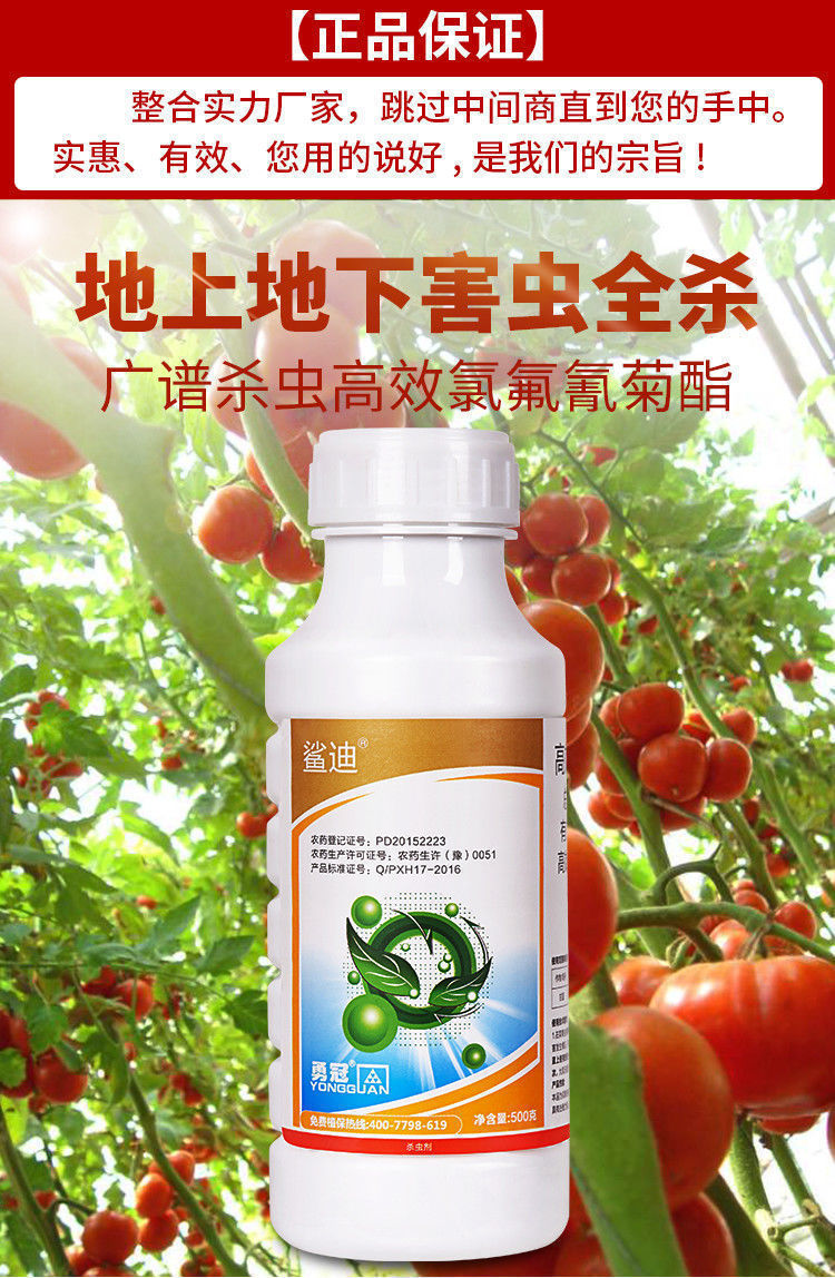 高效氯氟氰菊酯农药杀虫剂果树蔬菜花卉蚜虫菜青虫蚧壳虫土壤大全500g