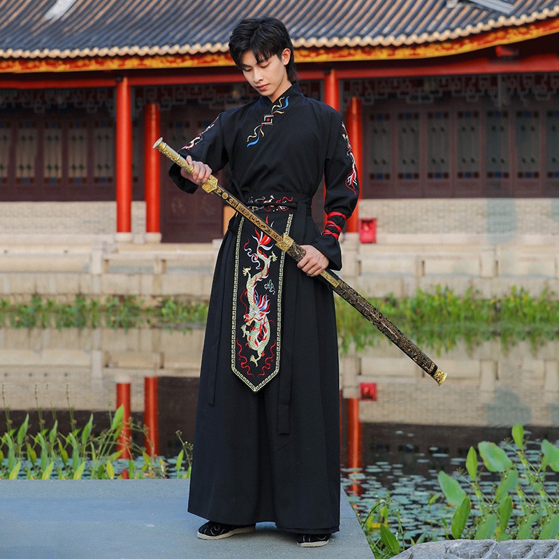 鼎毳貂汉服男古装男武侠中国风仙气唐装款式十三s码身高155165体重100