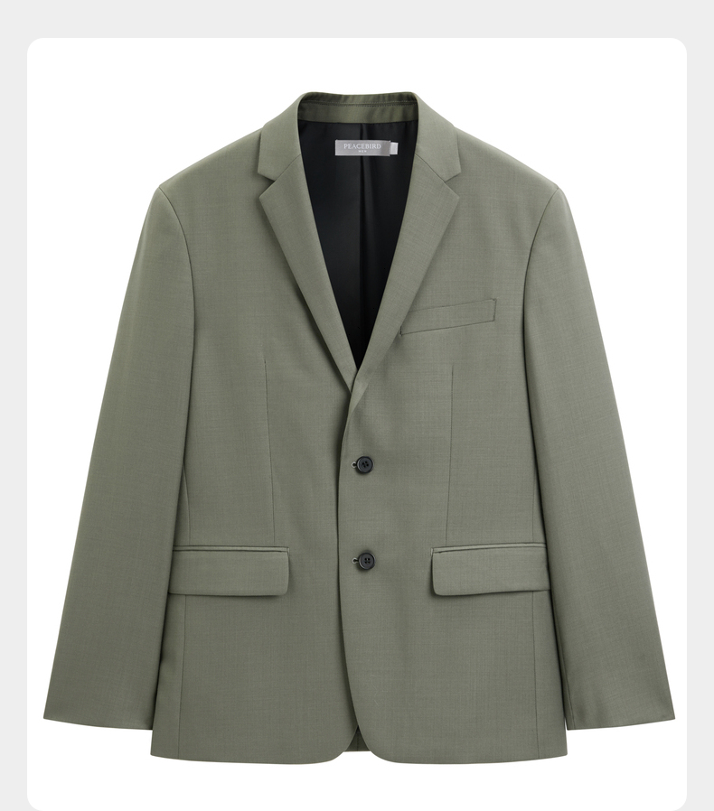 【商场同款】太平鸟男装 西装b1bba4x14 灰绿色 xl【图片 价格 品牌