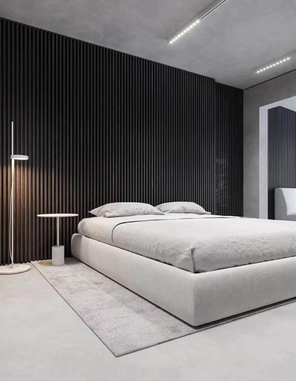 木格栅实木格栅背景墙网红格栅背景墙电视沙发卧室背景墙格栅肤感墨绿