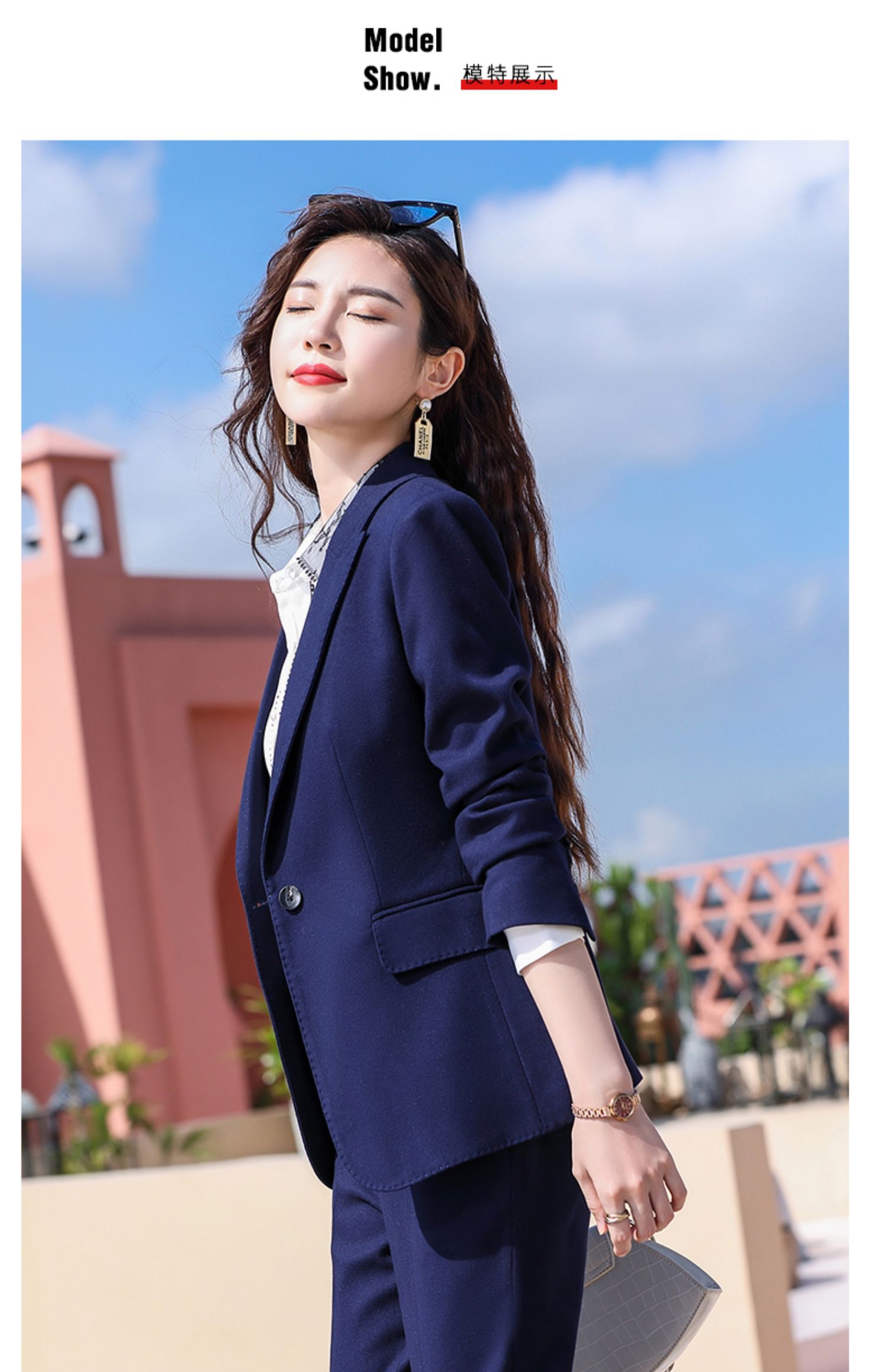 品牌女装时尚气质西装外套女秋冬季新款韩版修身显瘦通勤职业小西服