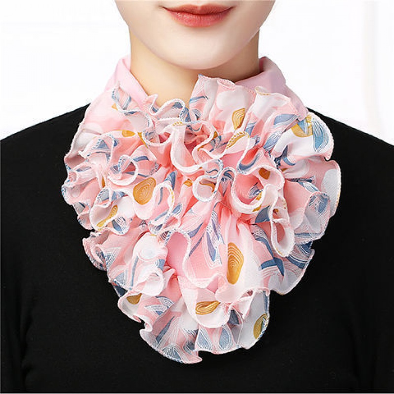 屿汐夏季丝巾脖套女百变套头围脖女春秋季新款时尚领花围巾女丝巾百搭
