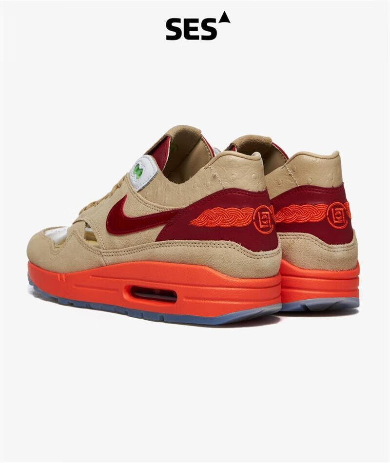 耐克air max 1 x clot 陈冠希死亡之吻男女运动气垫跑步鞋 dd1870-100