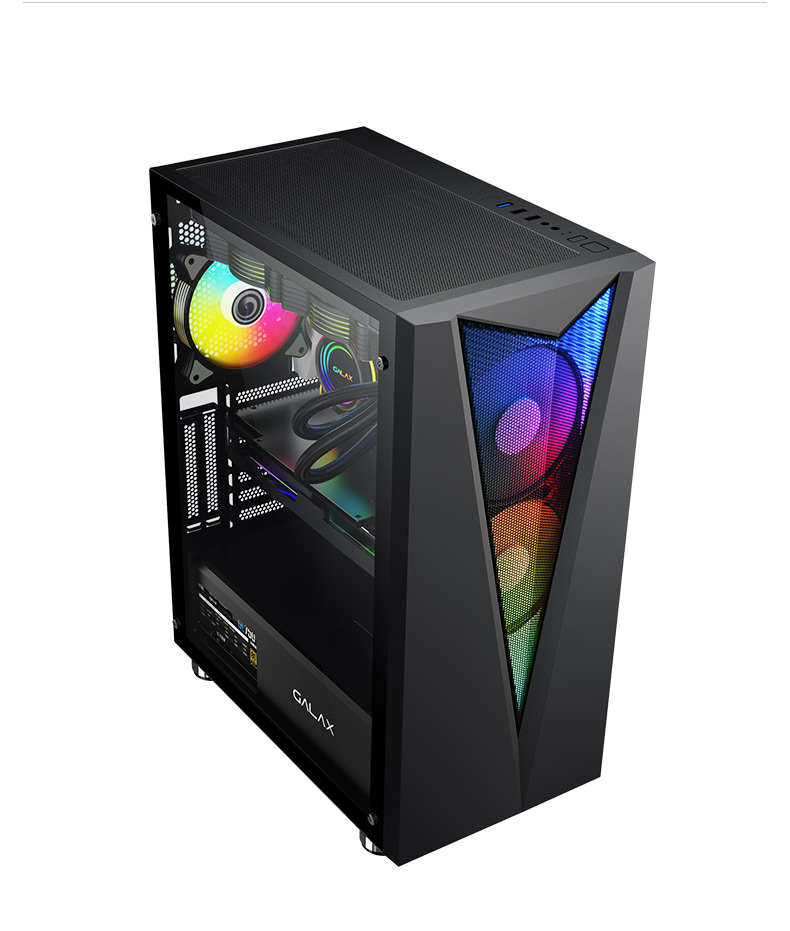 影驰风暴diy全侧透argb游戏水冷atx大板机箱背线台式电脑机箱风暴3