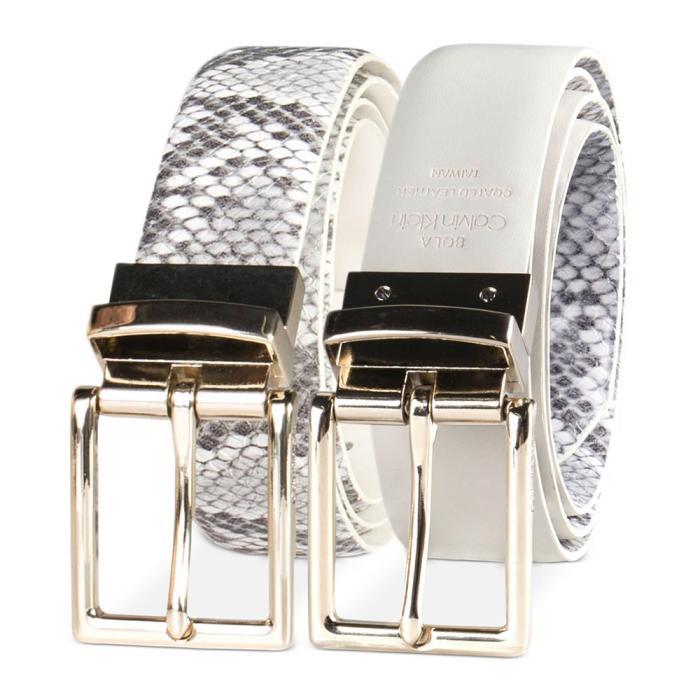 calvin klein凯尔文·克莱恩ck女士腰带双面蛇纹折扣时尚休闲12076442