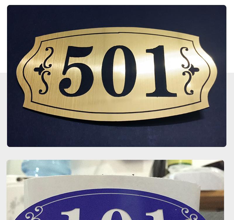 门牌定制门牌号码牌家用数字牌门号牌宿舍出租柜子贴出租房双色板d款