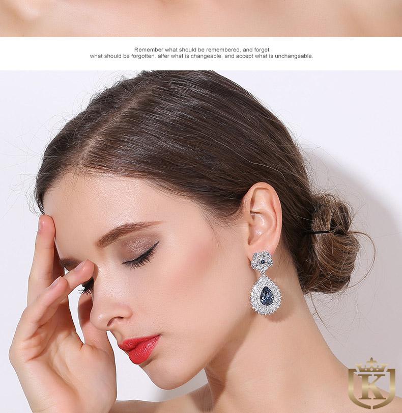 耳环气质大耳钉时尚个性百搭玫瑰水滴耳坠配饰送女友送老婆生日礼物