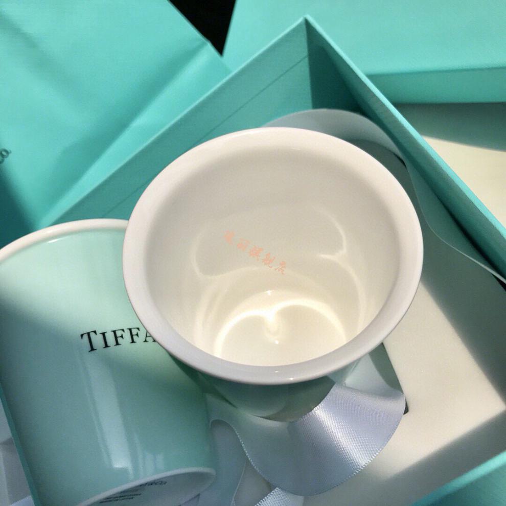 tiffany杯子 蒂芙尼tiffany杯子经典抹蓝骨瓷陶瓷杯马克杯对杯礼盒