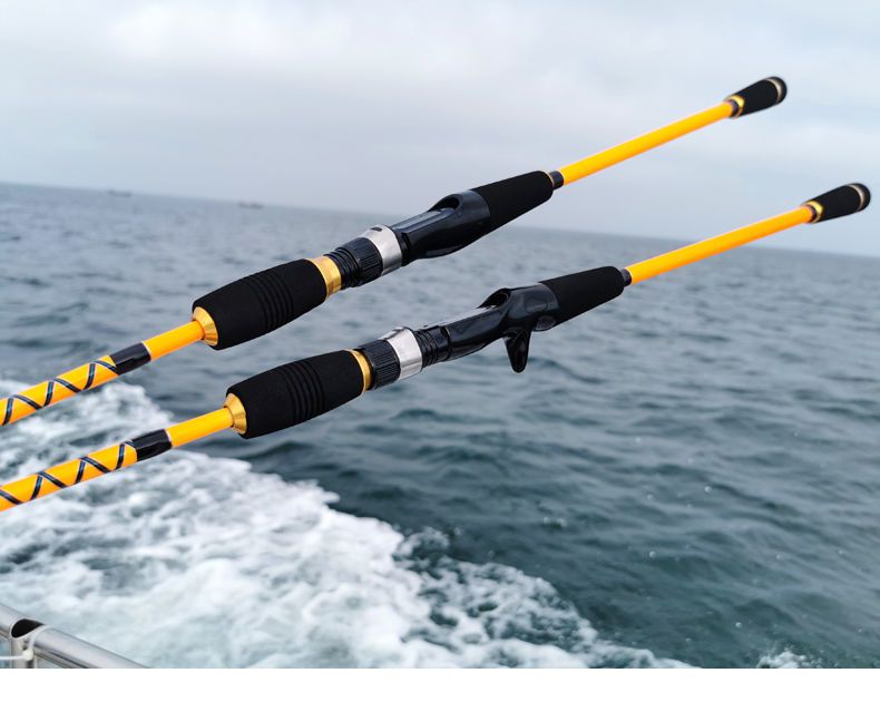 近海船钓竿50号小船竿155米黑头鲈鱼竿17米梭鱼竿50号橙色船竿155米直