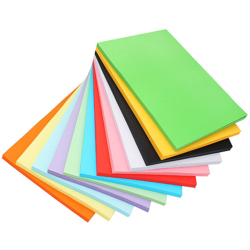左一仁 硬卡纸8k彩色卡纸手工纸4开卡纸混色儿童小学生制作材料手工
