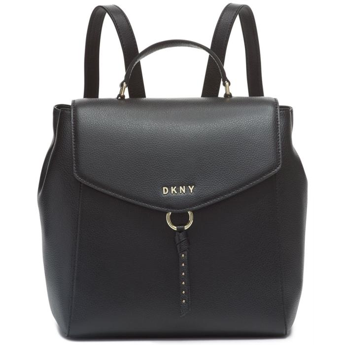 dkny唐可娜儿女士双肩包背包lola皮质翻盖磁扣通勤休闲日常12647662