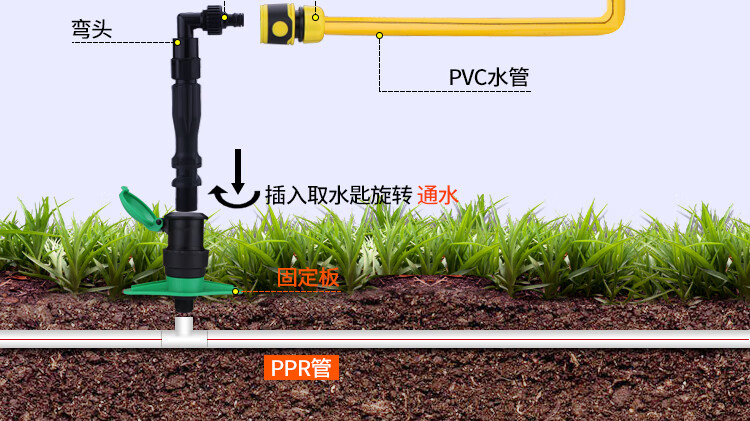 园林快速取水阀绿化取水器插杆取水杆小区草坪水管地接头钥匙洒水栓