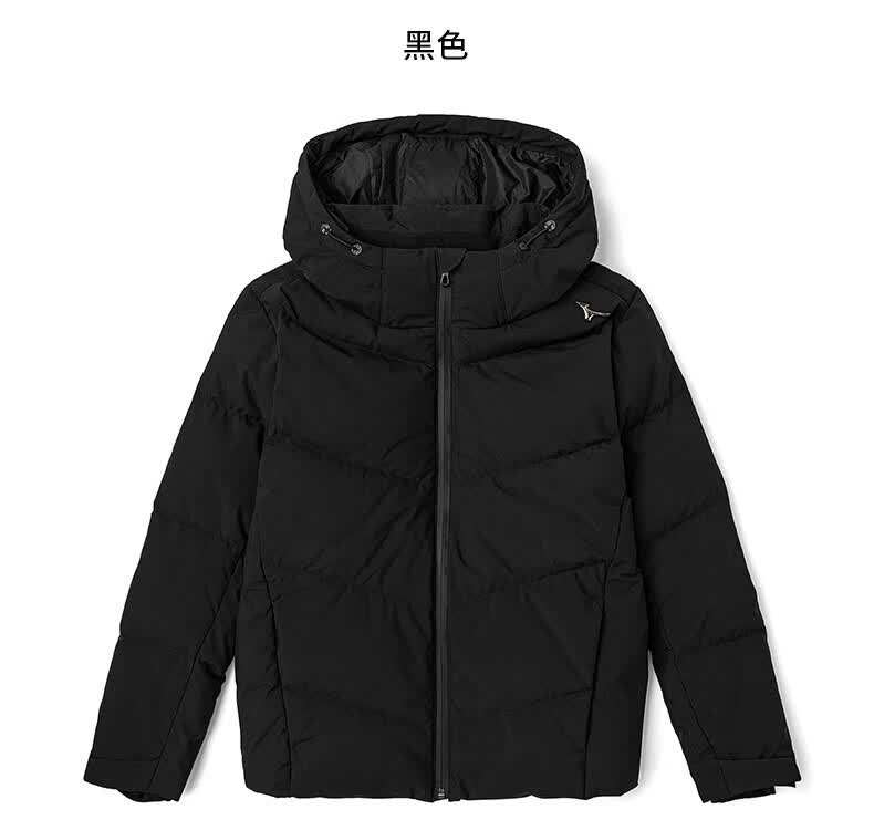 mizuno美津浓女士保温加厚essential防风防泼水短款鸭绒羽绒服01白色m