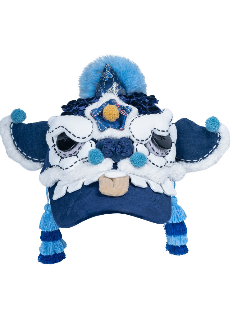 风谢楠同款芽小七原创设计手工醒狮中国风虎头棒球男女遮阳鸭舌帽子