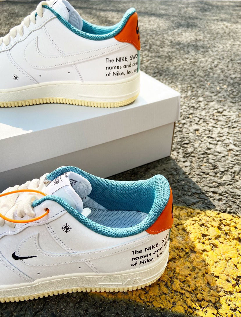 1空军一号af1low白绿橙双钩白黑金低帮休闲运动板鞋白绿橙标准码数36