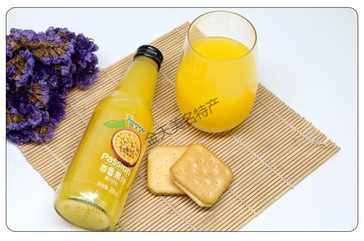 嘉天下百香果汁饮料300ml24瓶百香果酸甜饮料玻璃瓶装饮品嘉天下百香