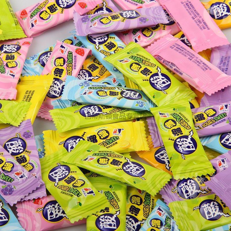 橙伯乐 礼物酸溜溜酸奶糖水果味软糖儿时经典怀旧糖果儿童小零食 360