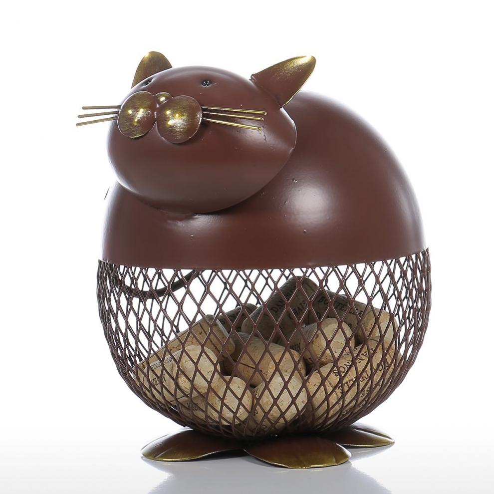 zcqbcy肥猫瓶塞罐创意家居摆件现代金属装饰工艺品铁艺家居摆件装饰品