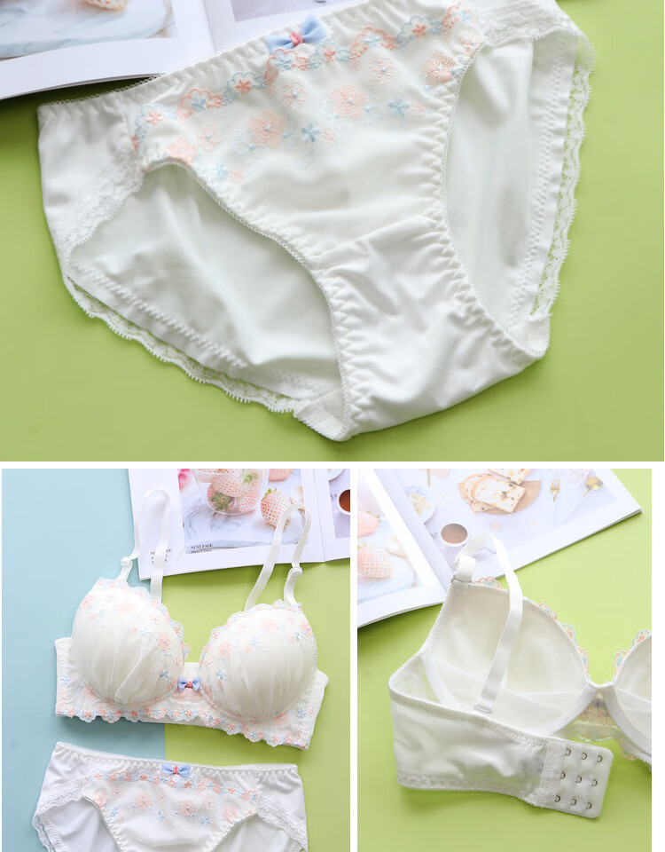 内衣女无钢圈少女日系文胸套装甜美可爱薄款学生高中生聚拢舒适秋a