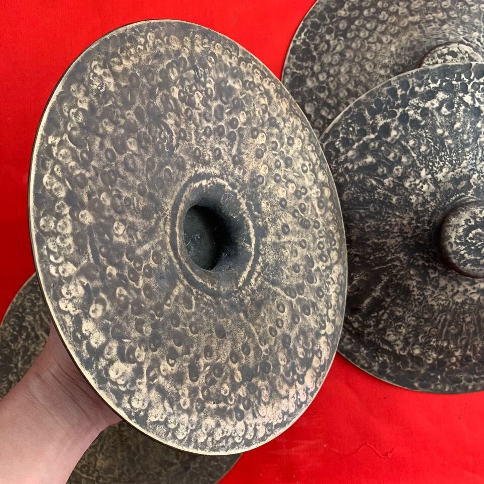 23~30~36cm青铜铙纯手工大铙道教铙黑铙阴阳雀铙闭口铙老铜铙 28cm