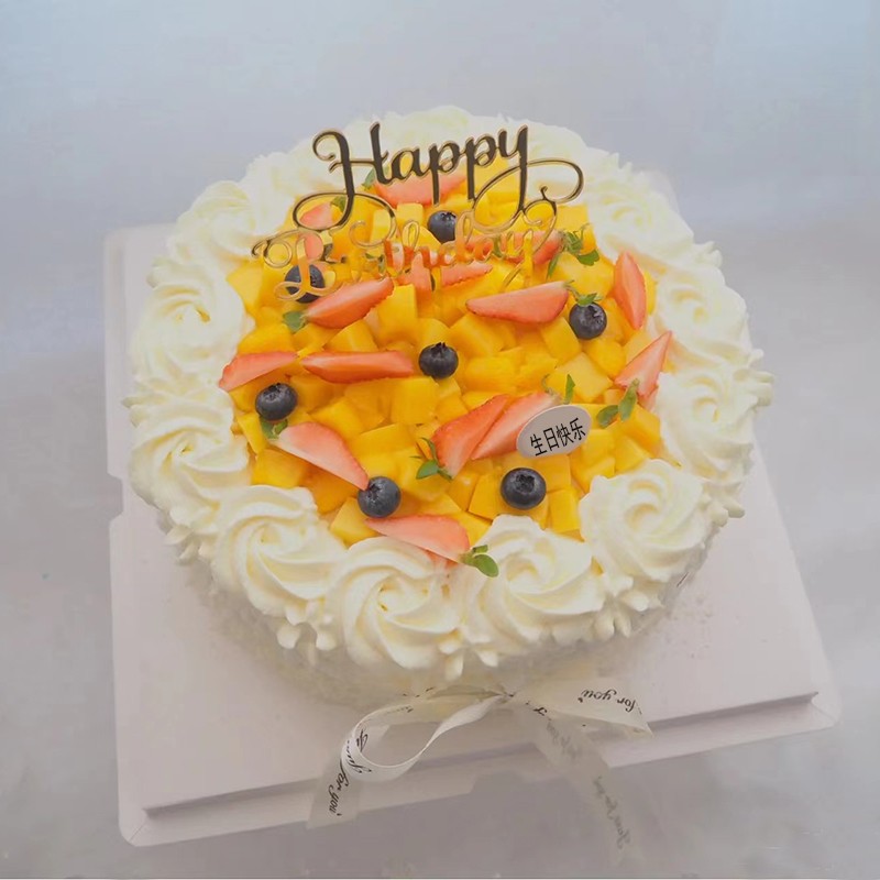 芙瑞多新鲜水果生日蛋糕同城配送当天送达简约创意定制送女友老公长辈
