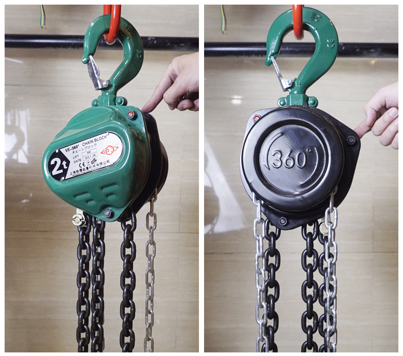 沪工可以斜拉手拉葫芦1吨2吨3吨5吨t倒链手动葫芦起重葫芦吊机360度