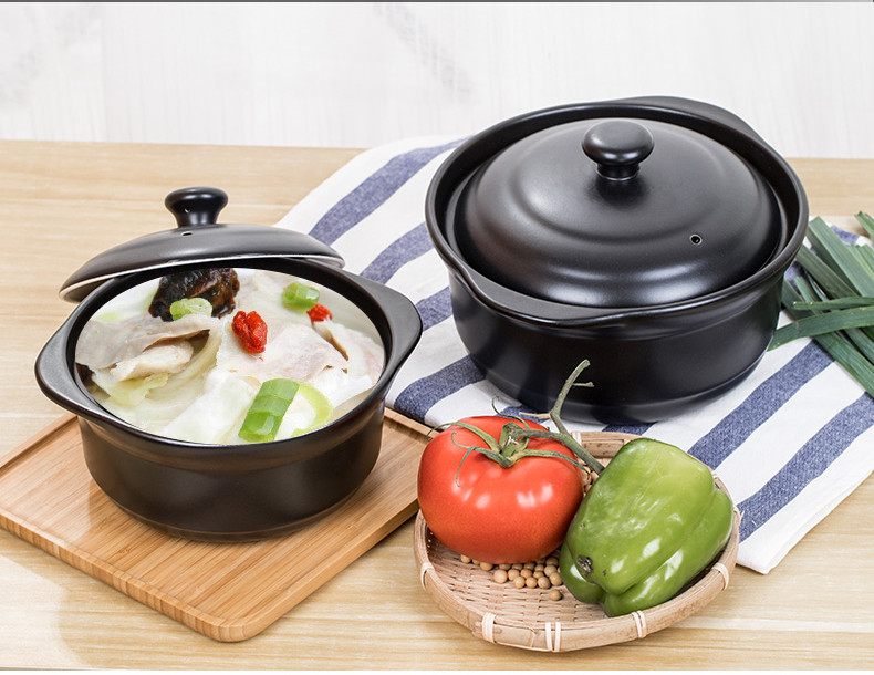 应季好货耐高温带盖煲仔锅饭米线砂锅石锅拌饭小号炖锅家用明火燃气黄