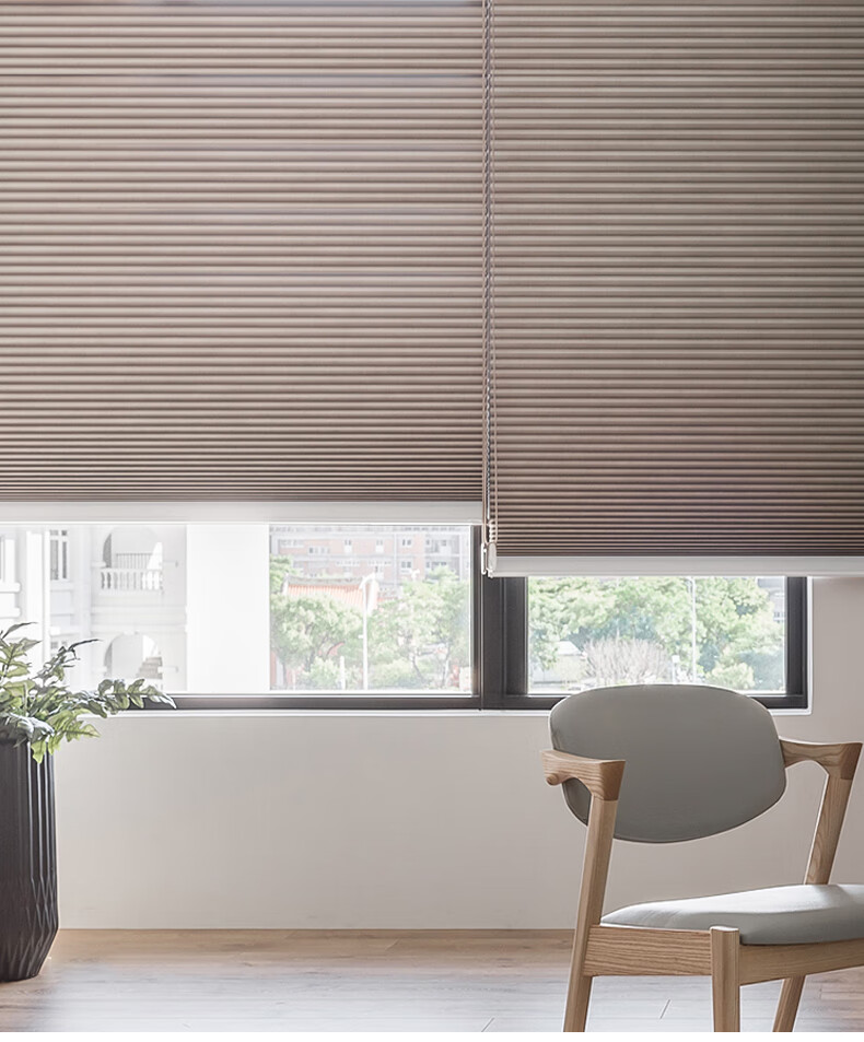 布欧格 卧室日夜蜂巢窗帘蜂巢帘浴室蜂窝日夜帘窗帘卧室卫生间电动小