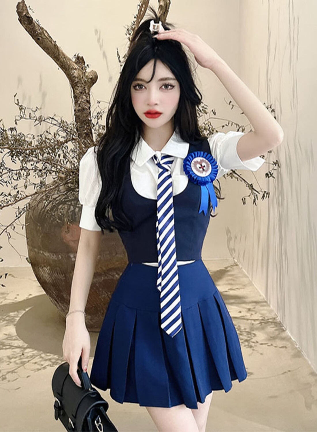 封茗旗舰学院风美式套装纯欲辣妹御姐校园学生复古乌龙女团校服jk制服