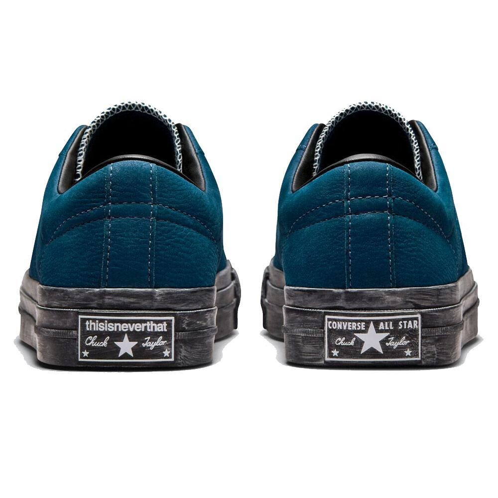 converse x thisneverthat 联名 匡威深蓝翻毛皮低帮休闲板鞋 172394c