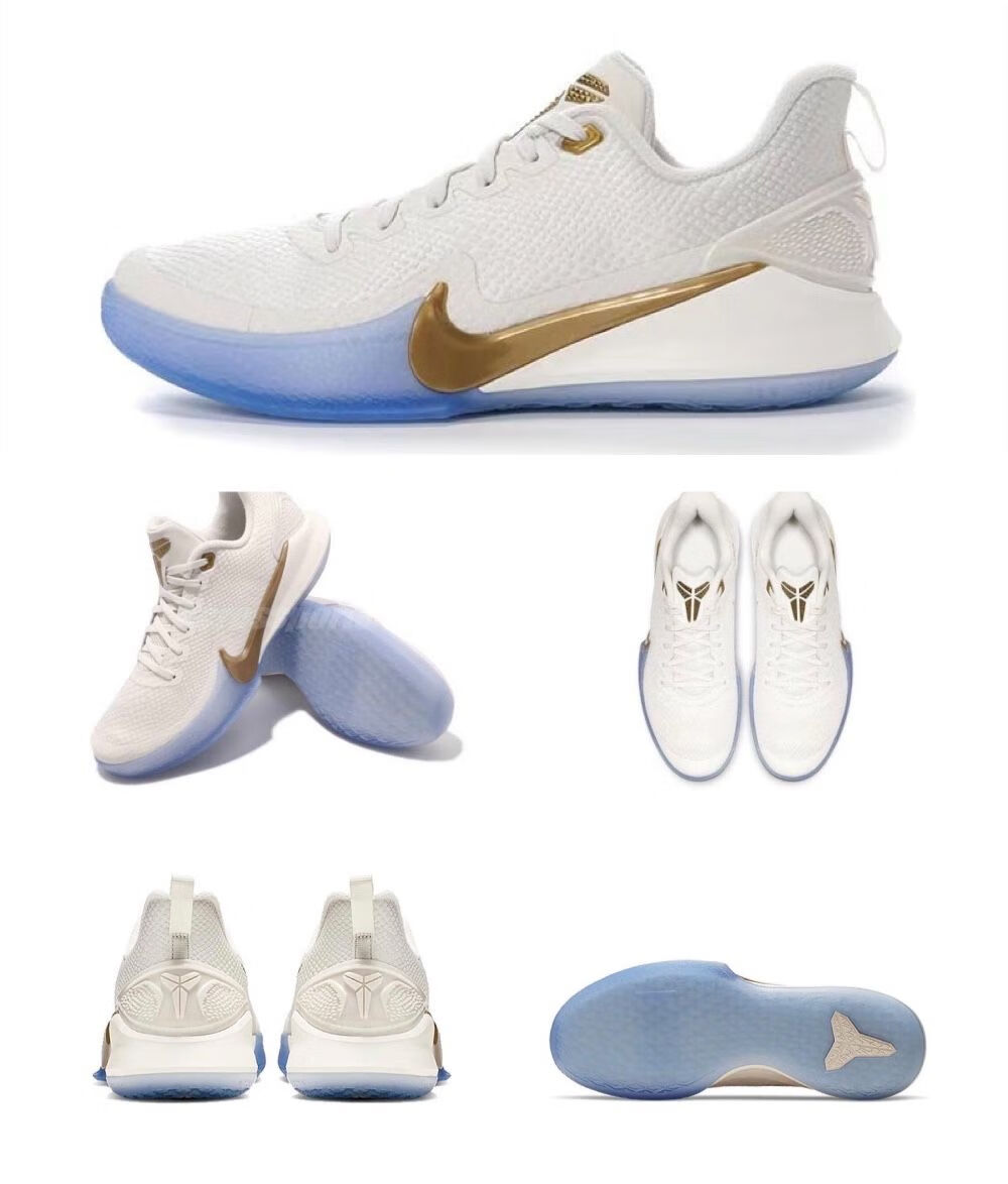 kobe mamba focus 科比曼巴5篮球鞋 学生透气实战气垫男子运动鞋 白黑