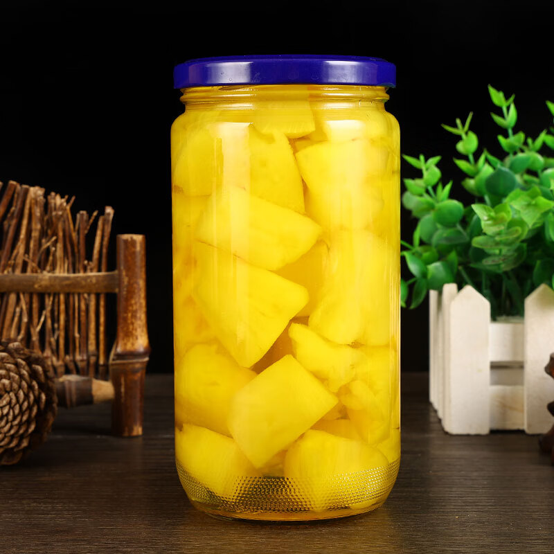 梅林糖水菠萝罐头650g*4瓶商用湛江特产凤梨水果罐头甜点烘焙原料