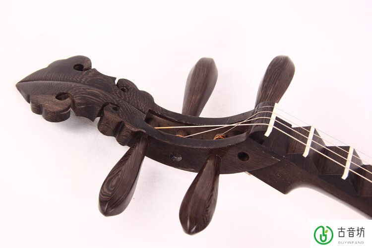 琵琶乐器 鸡翅木整背麻花轴凤尾直头琵琶 骨花头老竹品琵琶琴 贝雕