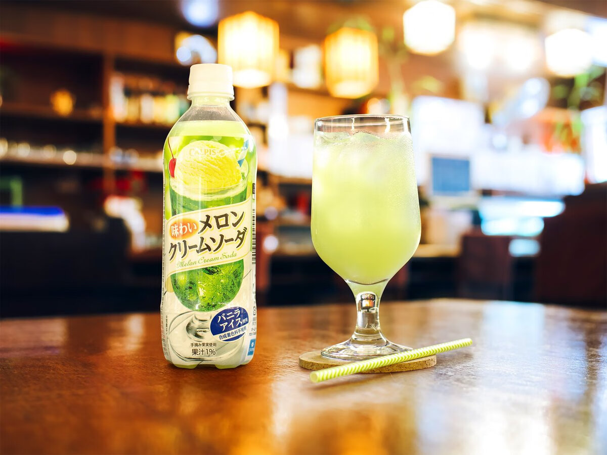 本进口可尔必思朝日哈密瓜雪糕味碳酸饮料夏季网红饮品500ml 6瓶装