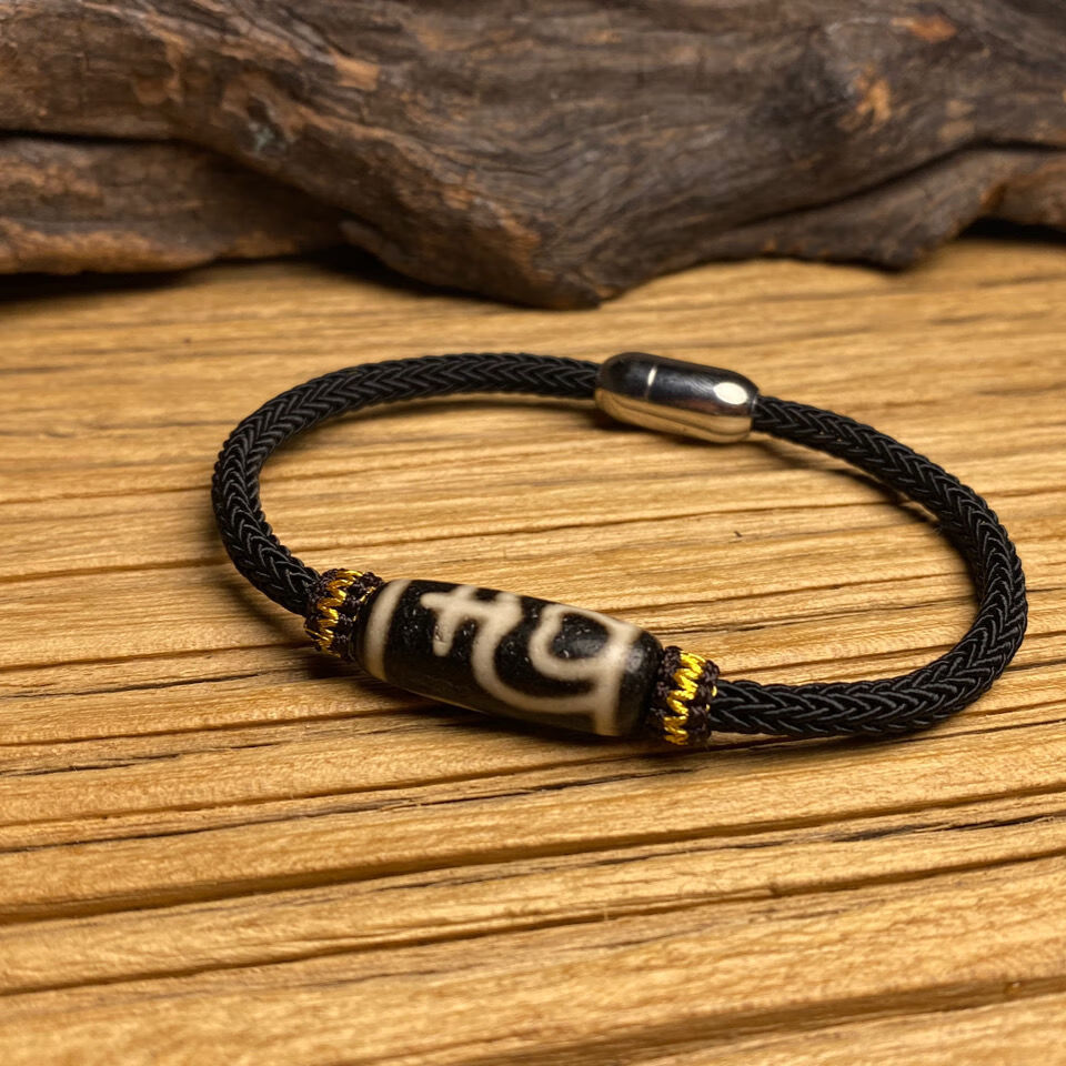 九眼天珠手串 西藏九眼天珠手链矿玛瑙男女手绳sn2139 财神天珠款