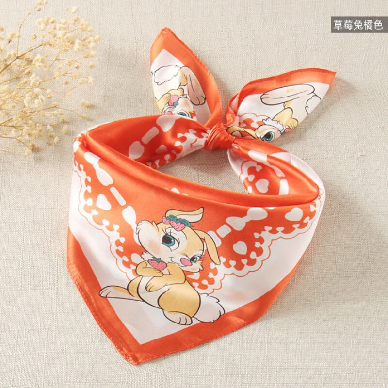 屿汐新品纱巾婴儿春秋季女童丝巾儿童围巾婴儿卡通小方巾宝宝三角巾
